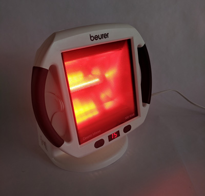 Beurer IL50 Infrared Heat Lamp angle switched on